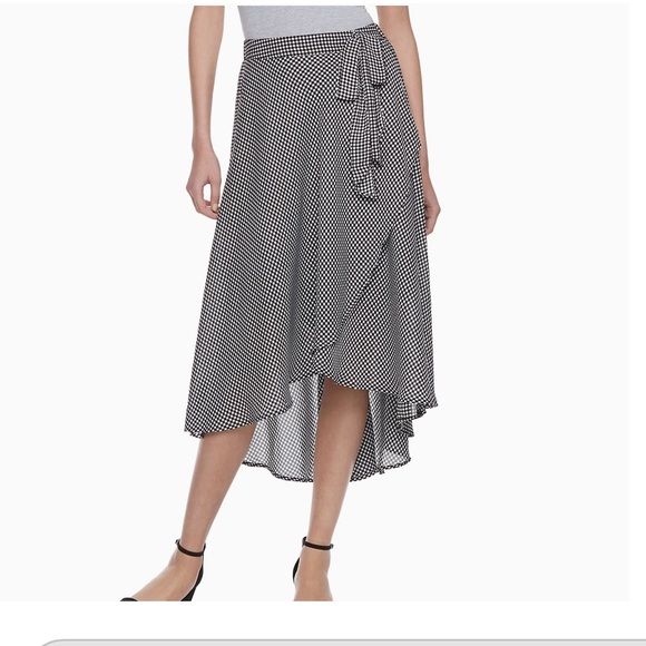 Elle Dresses & Skirts - Women's ELLE™ Checkered Faux-Wrap Skirt